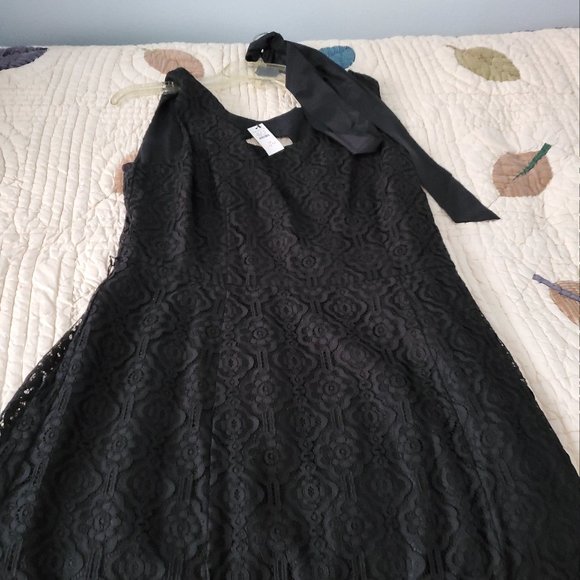 Talbots Cutout Black Lace Dress - Picture 3 of 6